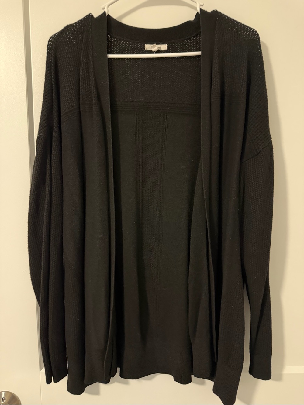 Maurices Black Open-Front Knit Cardigan